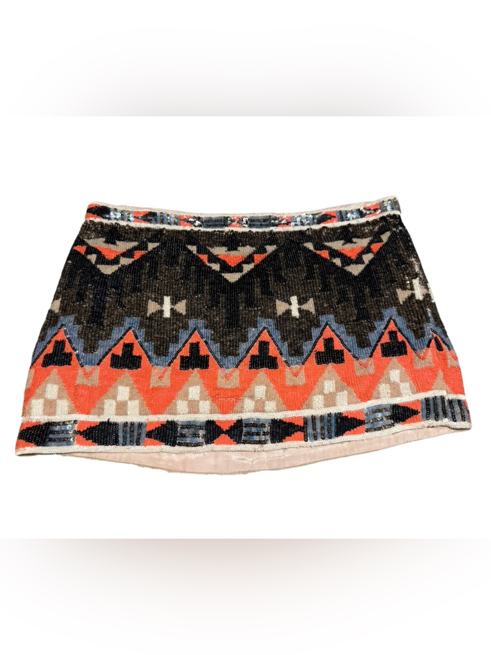 Vintage All Saints Fully Sequined Mini Skirt Size 10